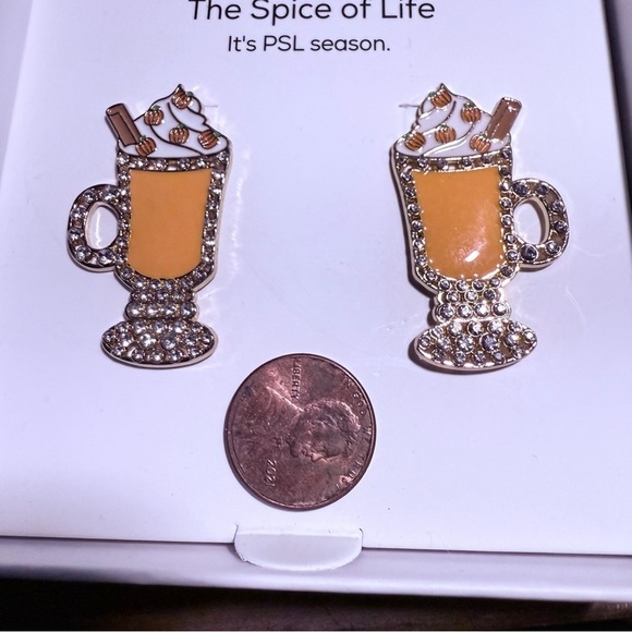 Baublebar Pumpkin Spice Latte Spice of Life Earrings NEW - Picture 3 of 5